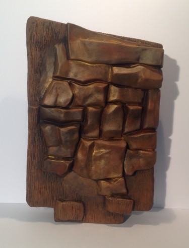 Sculpture intitulée "Le mur" par Jose Hernandez, Œuvre d'art originale, Terre cuite