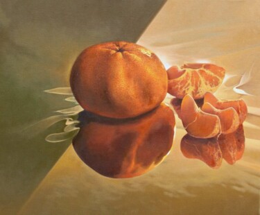 Pintura titulada "Mandarinas" por Jose Higuera, Obra de arte original, Oleo