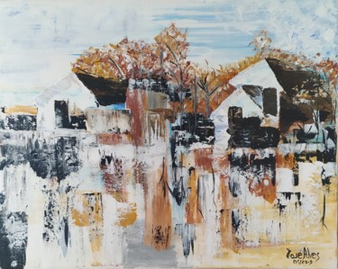 Painting titled "Old Houses.jpg" by Jose Luis Alves, Original Artwork, Acrylic