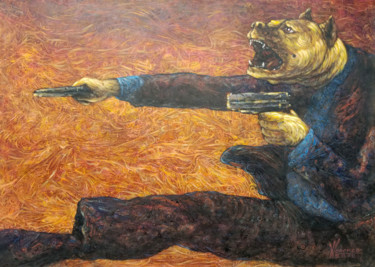 Pintura titulada "Confrontacion II" por Lorenzo, Obra de arte original, Acrílico