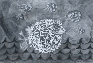 Painting titled "To the bones, puffe…" by José Luis Montes, Original Artwork, Pencil