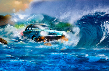 Painting titled "on-the-wave.jpg" by Jose Luiz Eugenio, Original Artwork