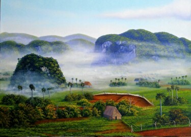 Pintura titulada "Valle de Viñales II" por José Manuel Gonzàlez, Obra de arte original, Oleo