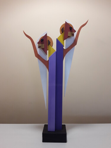 Sculpture intitulée "EN CUERPO Y ALMA" par José Manuel Solares, Œuvre d'art originale, Bois