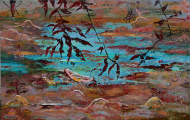Картина под названием "Paisatge06" - Jose María Cal, Подлинное произведение искусства, Масло Установлен на Деревянная рама д…