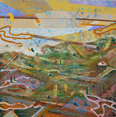 제목이 "Paisatge14"인 미술작품 Jose María Cal로, 원작, 기름 나무 들것 프레임에 장착됨