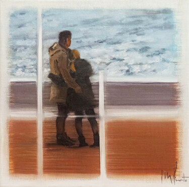 Peinture intitulée "Mirando el mar" par José María Pinto Rey, Œuvre d'art originale, Huile Monté sur Châssis en bois