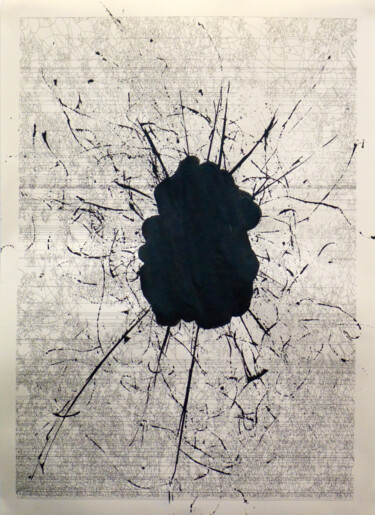 Painting titled "Black Nro 001" by Jose Montero, Original Artwork, Acrylic