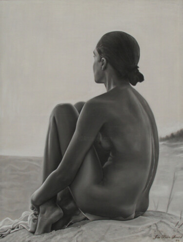 Painting titled "Solitude" by José Pedro Santos Almeida, Original Artwork, Oil