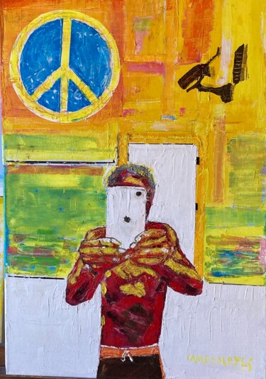 Peinture intitulée "“ Selfie “." par Jose Ramon Campomanes Alvarez, Œuvre d'art originale, Huile