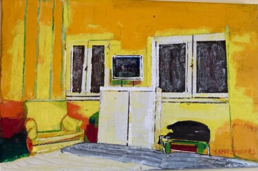 Peinture intitulée "Habitación de hotel." par Jose Ramon Campomanes Alvarez, Œuvre d'art originale, Huile Monté sur Châssis…