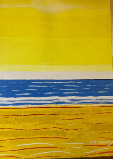 Schilderij getiteld "Horizonte 1" door Jose Ramon Campomanes Alvarez, Origineel Kunstwerk, Olie