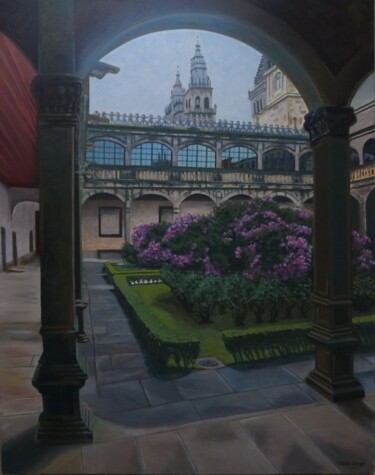 Pintura intitulada "Palacio Fonseca (Sa…" por Jose Ramon Muro Pereg (JRMuro), Obras de arte originais, Acrílico Montado em P…