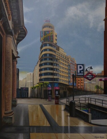 Pintura intitulada "Edificio Capitol (M…" por Jose Ramon Muro Pereg (JRMuro), Obras de arte originais, Acrílico