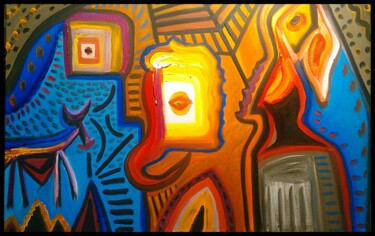 Peinture intitulée "Cubiabs" par Jose Raul Ros, Œuvre d'art originale, Huile