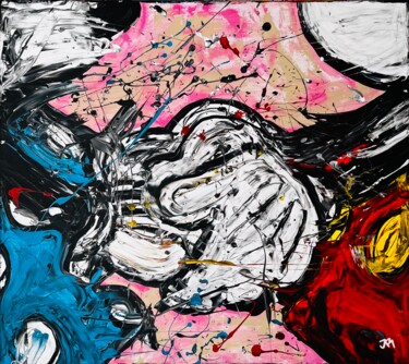 Картина под названием "Hold hands" - Jose Rivera, Подлинное произведение искусства, Акрил Установлен на Деревянная рама для…