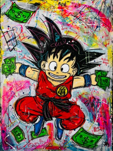 Pittura intitolato "Gokus Grasp" da Jose Rivera, Opera d'arte originale, Acrilico Montato su Telaio per barella in legno