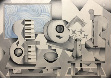 Pintura titulada "Mesa de Músico XL (…" por José Roberto Teixeira Leite Junior, Obra de arte original, Oleo Montado en Panel…