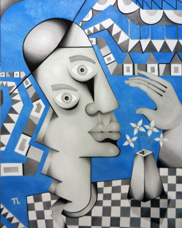 제목이 "Decodificação"인 미술작품 José Roberto Teixeira Leite Junior로, 원작, 기름 목재 패널에 장착됨