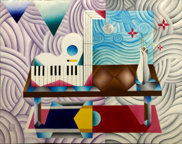 Pintura intitulada "Mesa de Músico 51" por José Roberto Teixeira Leite Junior, Obras de arte originais, Óleo Montado em Arma…