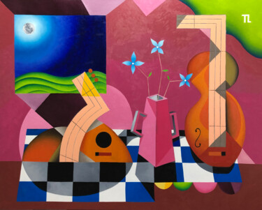 Malerei mit dem Titel "Mesa de Músico 52" von José Roberto Teixeira Leite Junior, Original-Kunstwerk, Öl Auf Keilrahmen aus…