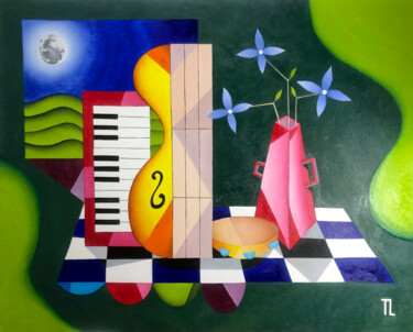Pintura titulada "Mesa de Músico 54" por José Roberto Teixeira Leite Junior, Obra de arte original, Oleo Montado en Bastidor…