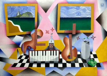 Картина под названием "Mesa de Músico 56" - José Roberto Teixeira Leite Junior, Подлинное произведение искусства, Масло Уста…