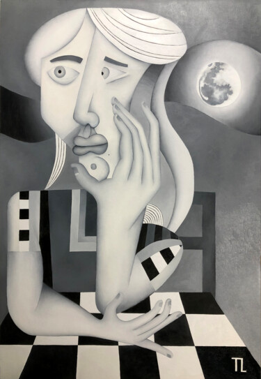 Malarstwo zatytułowany „Lectícia (2024)” autorstwa José Roberto Teixeira Leite Junior, Oryginalna praca, Olej Zamontowany na…
