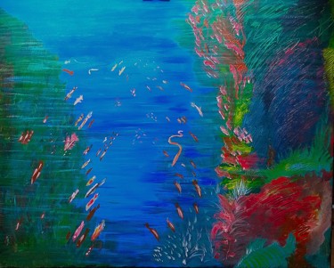 Peinture intitulée "Aquario" par Jose Sousa, Œuvre d'art originale, Acrylique
