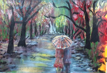 Automne Peinture intitulée "Automne" par Jose Sousa, Œuvre d'art originale, Acrylique