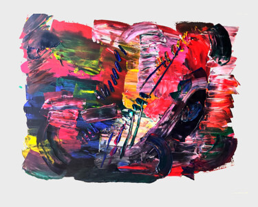 Malerei mit dem Titel "Coloreando sueños #1" von José Tibau, Original-Kunstwerk, Acryl