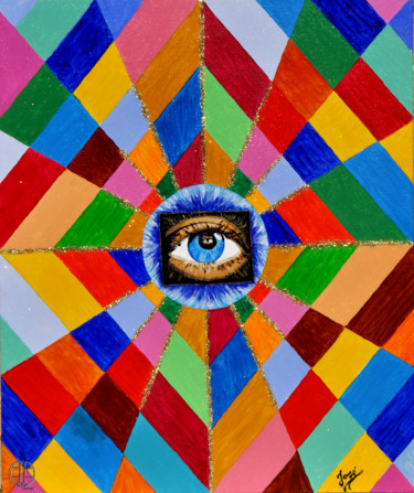 绘画 标题为“Kaléidoscope” 由José Van Houteghem, 原创艺术品, 丙烯