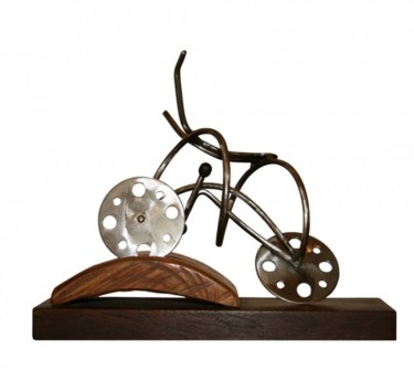 Sculpture titled "CICLETA" by Jose Americo Pedroso Marques De Oliveira, Original Artwork, Metals