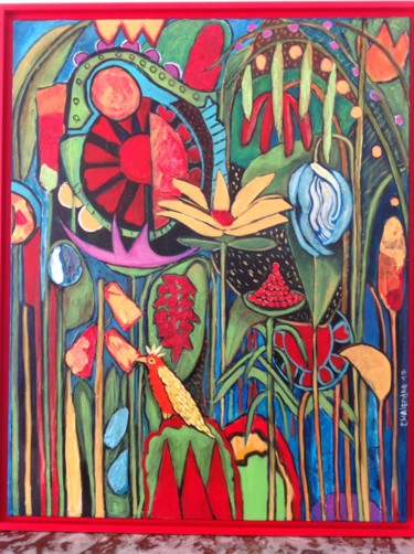Peinture intitulée "Fleurs" par Jose Chalendar, Œuvre d'art originale