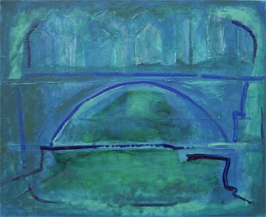 Pintura intitulada "5 Pontes em dia de…" por José Constantino, Obras de arte originais