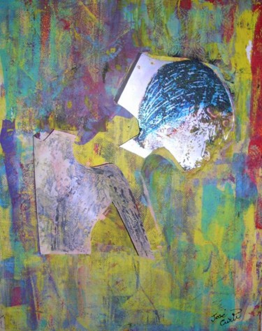 Peinture intitulée "métalique" par Jose Curti, Œuvre d'art originale, Huile