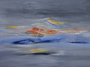 Peinture intitulée "Terre ou Mer" par Jose Curti, Œuvre d'art originale, Huile