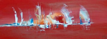 Peinture intitulée "voiles au vent du n…" par Jose Curti, Œuvre d'art originale, Huile