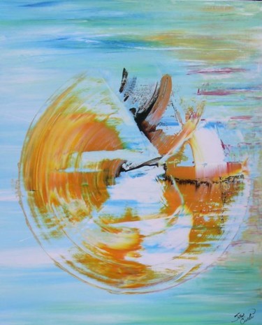 Peinture intitulée "SOLEIL DE MINUIT" par Jose Curti, Œuvre d'art originale, Huile