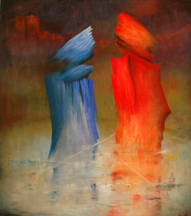 图画 标题为“Dante d'après Gusta…” 由Josef Ciesla, 原创艺术品, 粉彩 安装在木板上