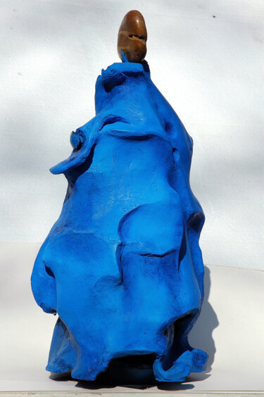 Sculpture titled "Moraine Bleue" by Josef Ciesla, Original Artwork, Terra cotta