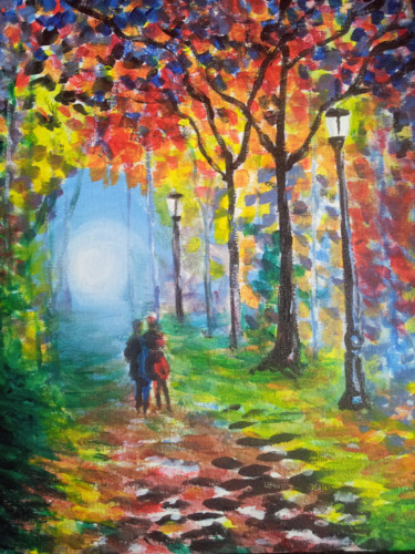 Painting titled "Caminando" by Jose Faedda, Original Artwork, Acrylic