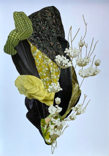 Κολάζ με τίτλο "YUYITOS" από Josefina Baumann Aubone, Αυθεντικά έργα τέχνης, Κολάζ Τοποθετήθηκε στο Ξύλινο φορείο σκελετό