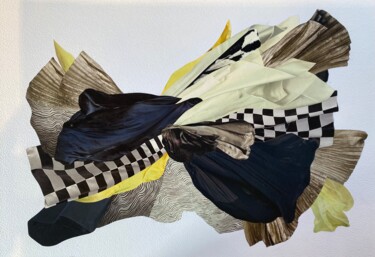 Collages titulada "RACE" por Josefina Baumann Aubone, Obra de arte original, Collages Montado en Bastidor de camilla de made…