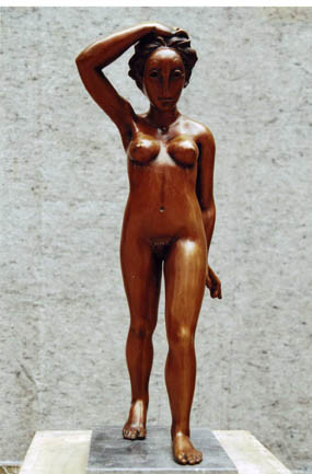 Sculpture intitulée "Nu en mouvement (fa…" par José  Herrera, Œuvre d'art originale