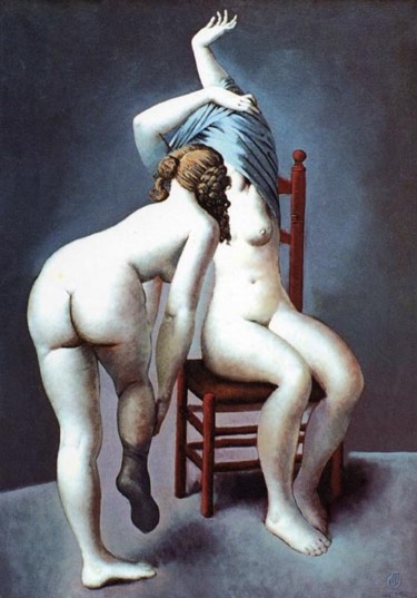 Painting titled "femme se deshabilla…" by José  Herrera, Original Artwork