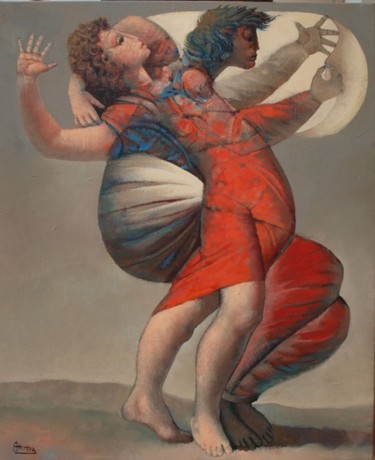 Painting titled "Turpitude" by José  Herrera, Original Artwork, Oil