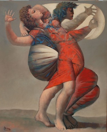 Turpitude Peinture intitulée "Turpitude" par José Herrera, Œuvre d'art originale, Huile