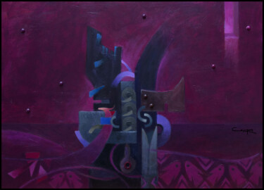 Malerei mit dem Titel ""Ventana Profunda"" von Jose Luis Santamaria Campos, Original-Kunstwerk, Acryl Auf Keilrahmen aus Hol…