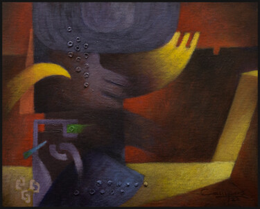 Картина под названием ""Origenes"" - Jose Luis Santamaria Campos, Подлинное произведение искусства, Акрил Установлен на Дере…